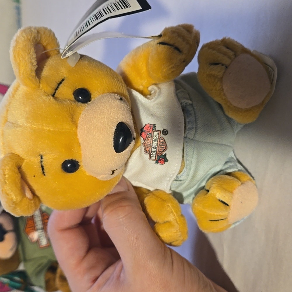 Vintage Harley-Davidson 1998 Biker Teddy Bear Set New With Tags - Picture 11 of 16